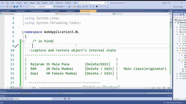 C# Memento design pattern in hindi + English смотреть онлайн