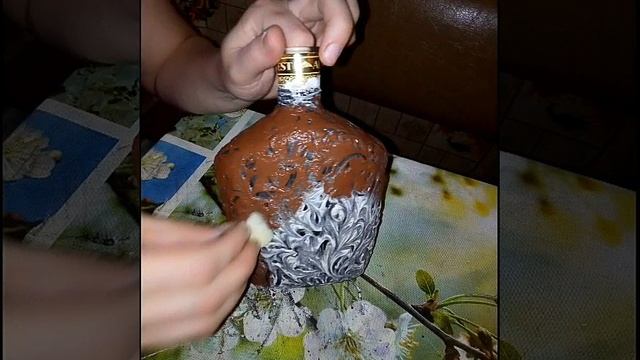 Декупаж бутылки.