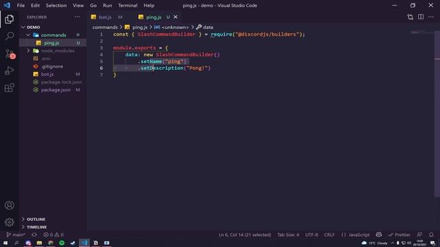 Slash Commands & Command Handler | Discord JS v13 #2 смотреть онлайн
