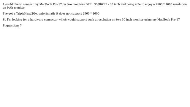 Dual monitors (30inch -＞ 2560 \* 1600) on a MacBook Pro смотреть онлайн