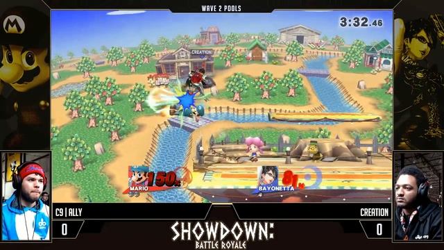 Showdown Battle Royale WAVE 2 POOLS - C9 | Ally (Mario) vs Creation (Bayonetta) смотреть онлайн