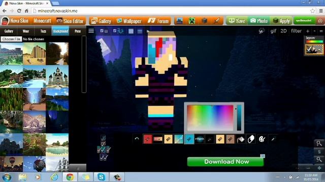 Minecraft PC- Emo Girl Custom Skin Creation
