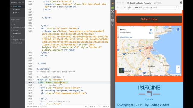 Bootstrap Theme 41 - Footer Section смотреть онлайн