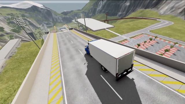 Cars vs Big Jump Ramp 1 - BeamNG Drive смотреть онлайн