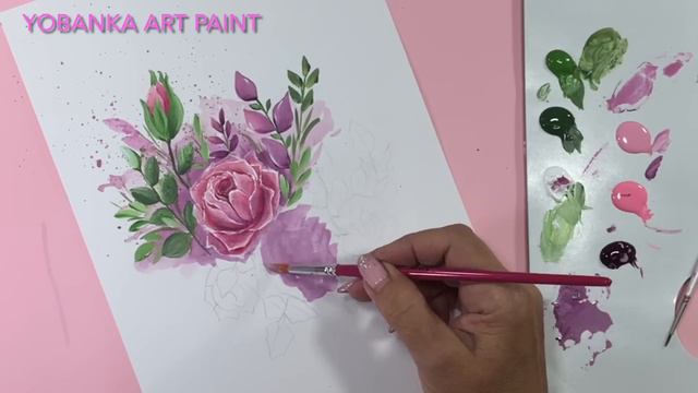 La forma más Fácil de pintar Rosas смотреть онлайн