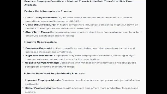 Evaluate business practices that are not considerate of employees and communities смотреть онлайн