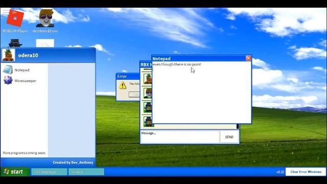Windows XP Error in Roblox!!|Windows Error Simulator(Roblox) смотреть онлайн