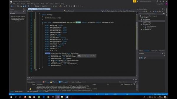 Visual studio C# Tutorial : Microsoft Word file