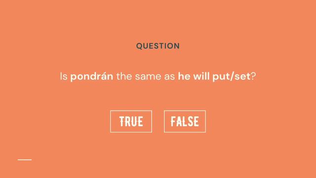 TO PUT/TO SET-PONER: Spanish Irregular Verb Conjugation Quiz |Future Tense Practice смотреть онлайн