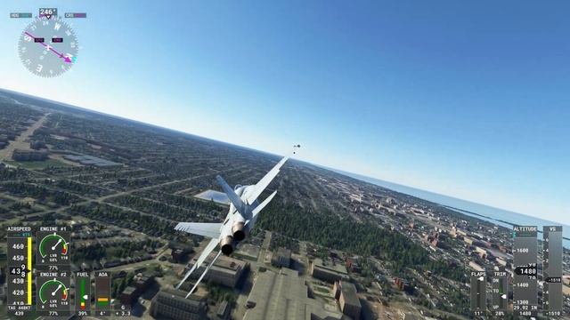 Microsoft Flight Simulator 2020 Erie Bayfront and Quick Tour Fighter Jet смотреть онлайн