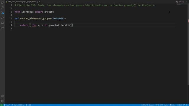 Python - Ejercicio 930: Contar los Elementos de los Grupos Identificados por la Función groupby() смотреть онлайн
