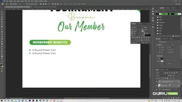 Golf Club Membership Flyer Design in Adobe Photoshop смотреть онлайн