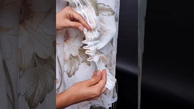 Тюль под лен цветы, коричневый смотреть онлайн