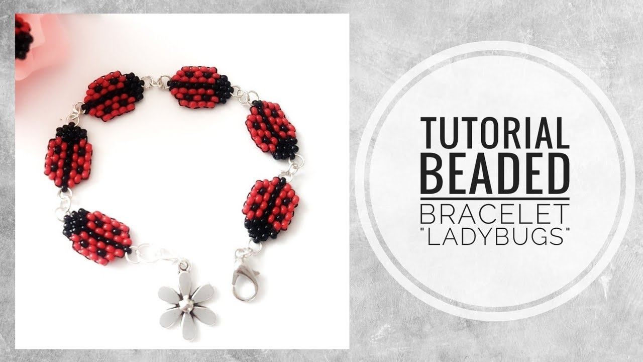 #МК - Браслет "Божьи коровки" | Bracelet "ladybugs" смотреть онлайн