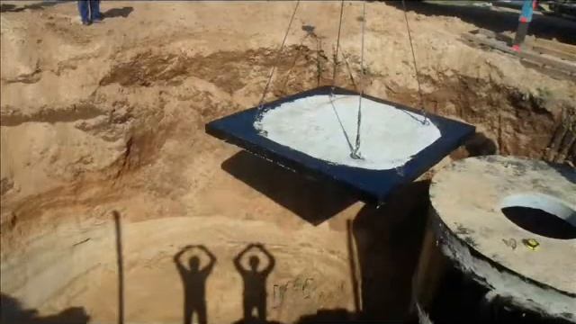 Бетонный септик из жби колец, канализация на 50 кубов смотреть онлайн