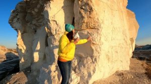 Меловые горы. Пробую мел. Сделали палеонтологические находки! ( Древний моллюск) Chalk mountains.