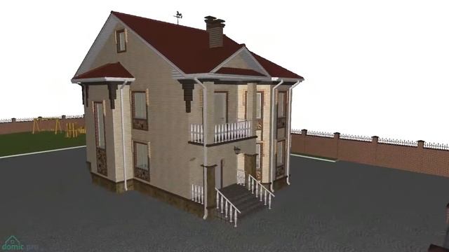 Двухэтажный дом на 4 спальни C-209-ТП смотреть онлайн