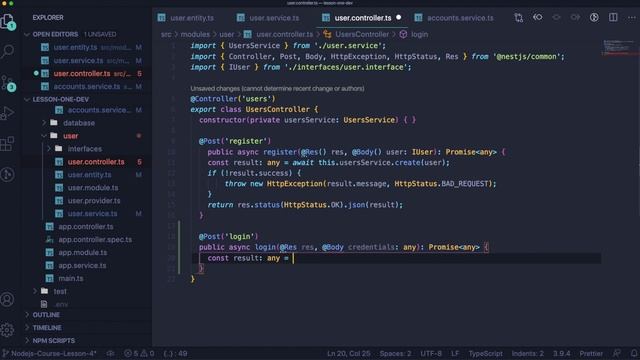Node.js course Lesson 4: Node js login with postgresql смотреть онлайн