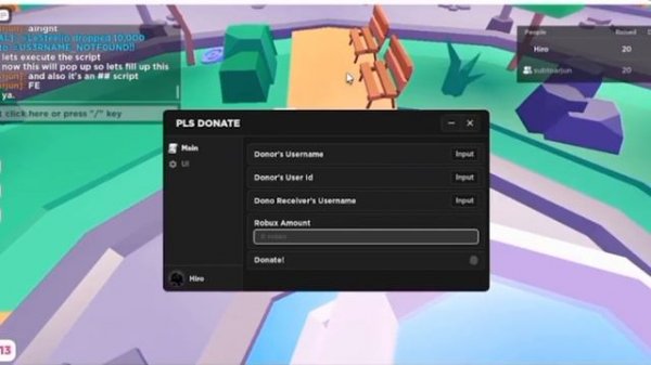 FE Fake Donate script \ PLS DONATE