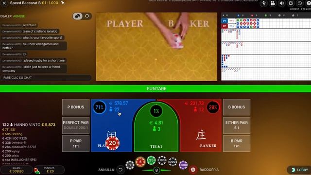 LIVE SPEED BACCARAT - Table B with my System смотреть онлайн