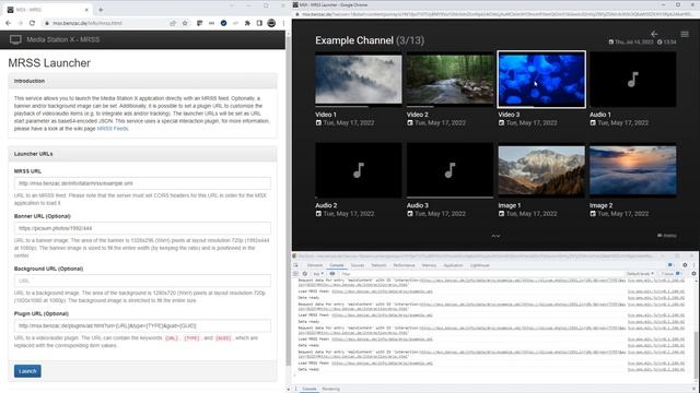 Media Station X - MRSS Launcher