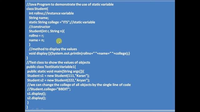 Static Keyword in Java Part 1 смотреть онлайн