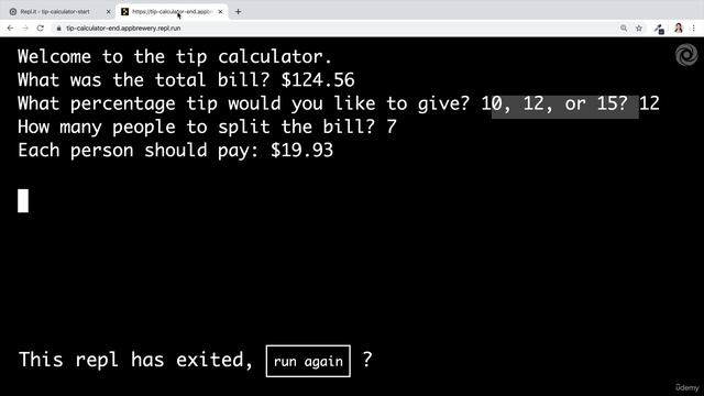 Day 2 - 26 Project Tip Calculator смотреть онлайн