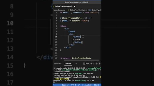 String Declaration by using useState #reacthooks #reactjs #usesate #coding ##useeffect #javascript смотреть онлайн