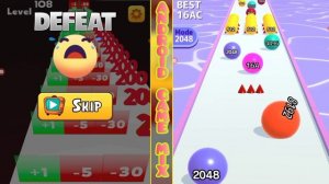 ? Satisfying Mobile Gameplay / Ball Run 2048 Infinity mod vs number master 3d gameplay part 02