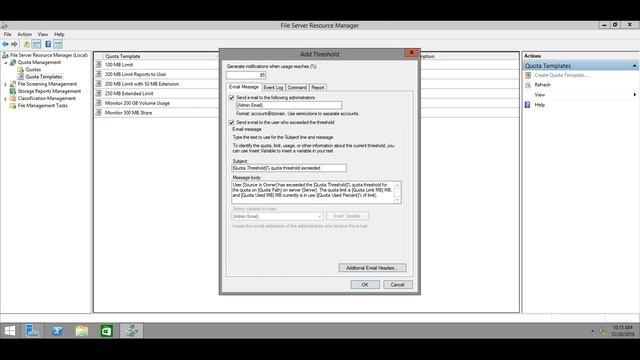 5.1 Назначение квоты с помощью File Server Resource Manager (FSRM) смотреть онлайн