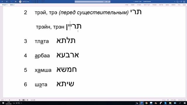 80. Числительные мужского рода от 1 до 10 - в арамейском языке. смотреть онлайн