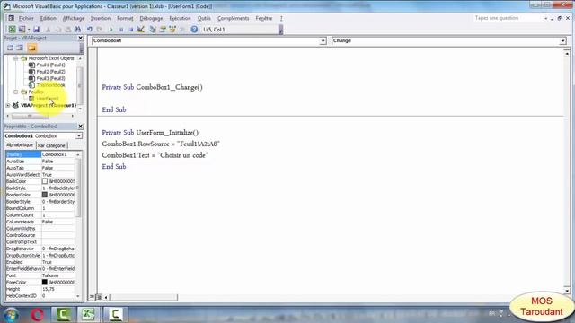 VBA Userform: Fonction RechercheV dans userform смотреть онлайн