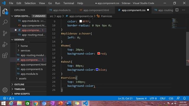 Angular 8/9 Side Navigation Buttons | How to create a simple SimpleSidenav | sidenav menu example смотреть онлайн