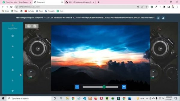 Image Filter Web Application by html CSS and JS.