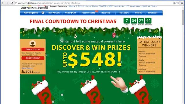 20 халявных поинтов в TinyDeal и 300 поинтов в Everbuying. смотреть онлайн