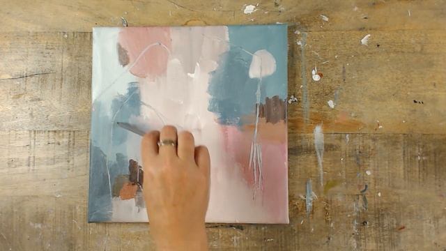 Abstract art tutorial | Intuitive canvas painting смотреть онлайн