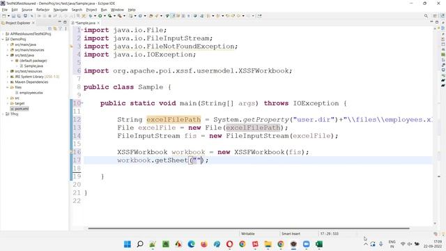 Reading Data from Excel Files using POI API and for loops (Apache POI API - Part 4) смотреть онлайн