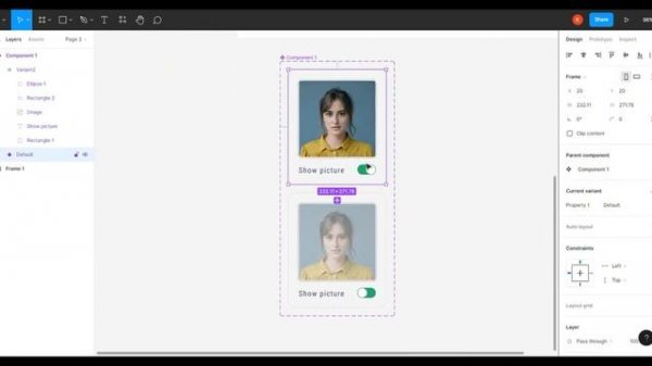 Toggle button with image animation in figma #viral #figma #youtube #animation #figmadesign #easy