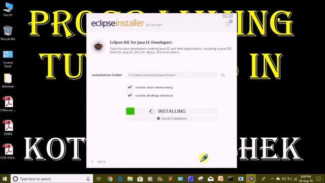 Eclipse Installation Guide In Telugu by Kotha Abhishek смотреть онлайн