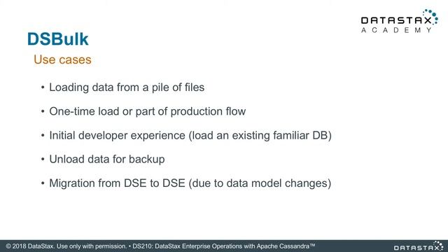 DS210.26 DSE DSBulk | Operations with Apache Cassandra смотреть онлайн