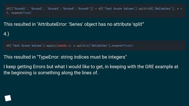 Trying to split a dataframe column based on the values of another column line per line смотреть онлайн