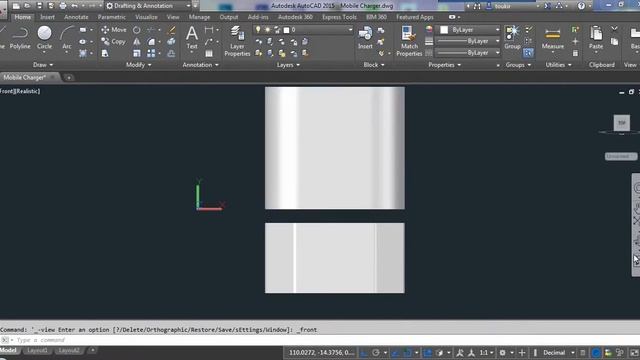 3D Mobile Charger Creating with Autocad смотреть онлайн