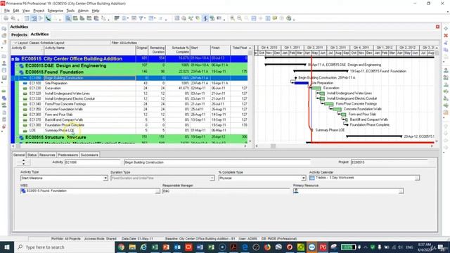 Oracle P6 Training -Activity steps смотреть онлайн