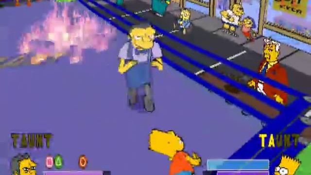 Simpsons Wrestling, PSX, Defender Circuit. Fight 2 - Moe vs Bart смотреть онлайн