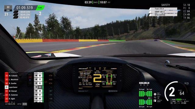 Assetto Corsa Competizione PS5 NextGen - SPA - Race - McLaren 720S - Logitech G29 смотреть онлайн