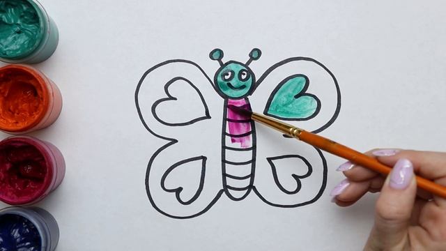 Bolalar uchun Kelebek rasm chizish / Drawing Butterfly for children / Рисование Бабочка для детей смотреть онлайн