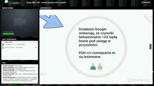 Audyt SEO I UX -  Szymon Słowik - Webinar SeoStation.pl
