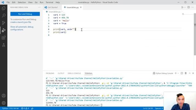 【Python】 Input Output (input(), print()), Variables, Data Types, 輸出輸入 變量 數據類型 教學 (中文字幕) (可調節速度) смотреть онлайн