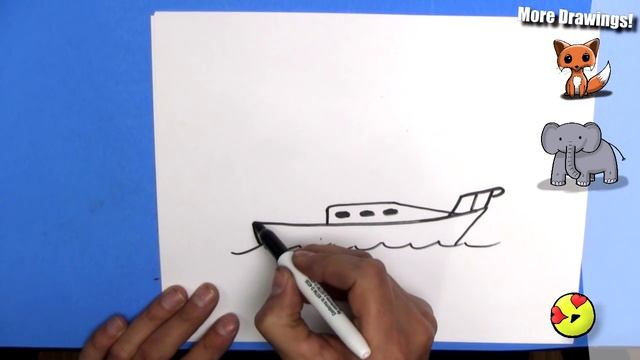 How To Draw a Sailboat- Step By Step -EASY смотреть онлайн