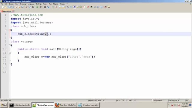 Methods With Varargs in Java Tamil смотреть онлайн